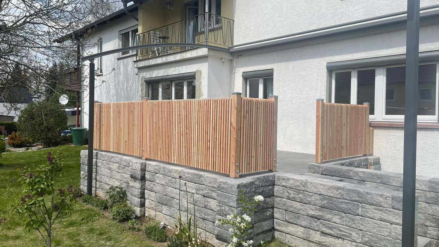 Zaun Douglasie schmale Leisten