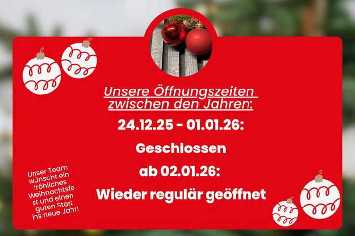Öffnungszeiten Weihnachten