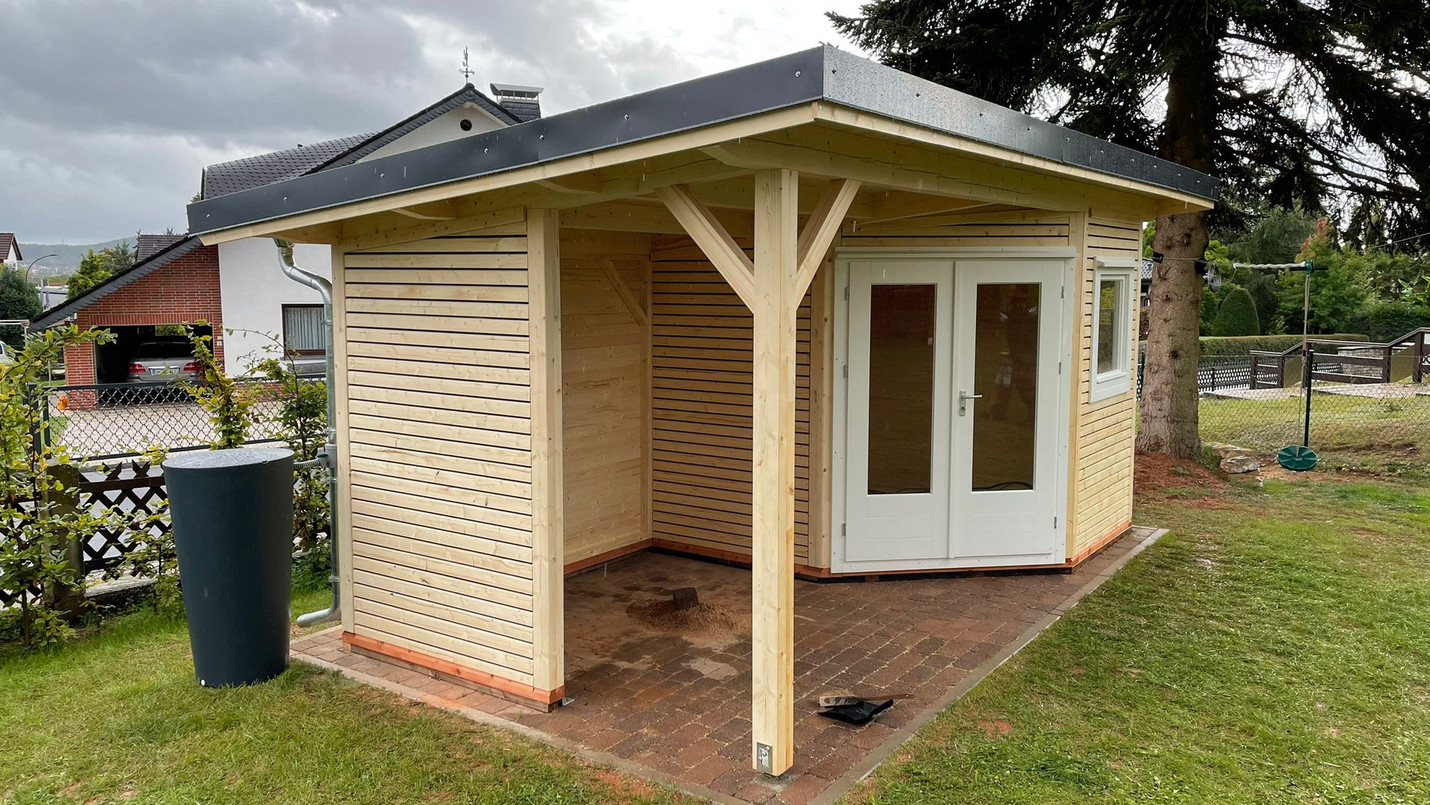 Holz Gartenhaus flachdach